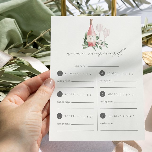 Chef till Kärlek Vin Tasting Scorecard (Skapare uppladdad)