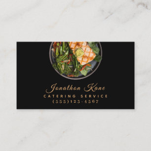 Chef-tjänsten för Catering av luxury Black Food Pl Visitkort