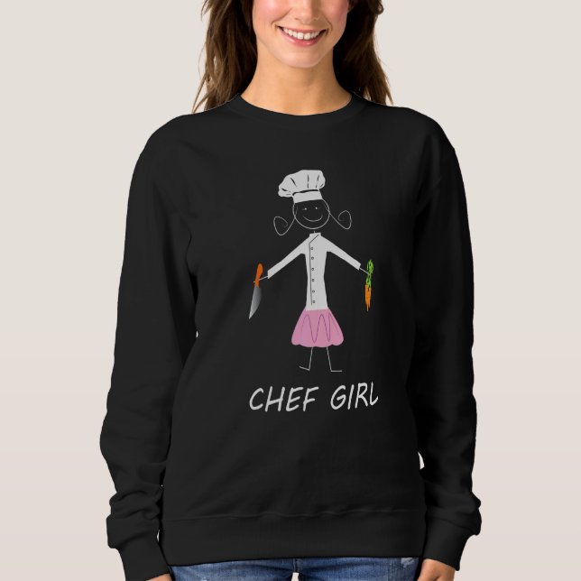 Chef tjej kök restaurang bakning matlagning entusi t shirt (Framsida)