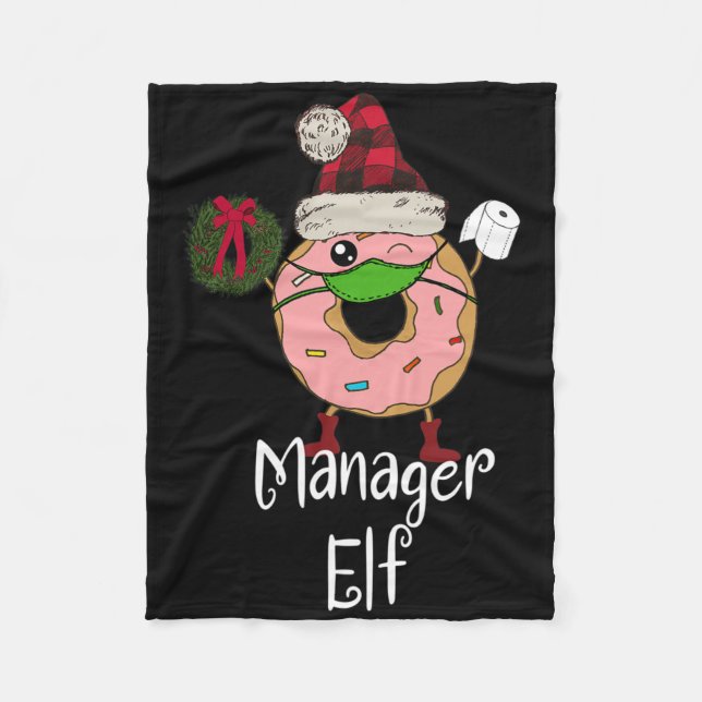 Chef Tomte Karantän Jul Rolig Munk Meme  Fleecefilt (Framsidan)