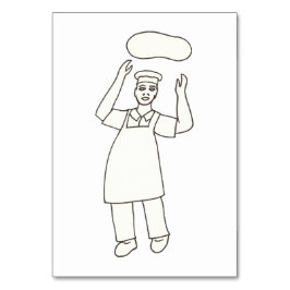 Chef Tossing Pizza Reading Flashcards för Vuxnor Bordsnummer