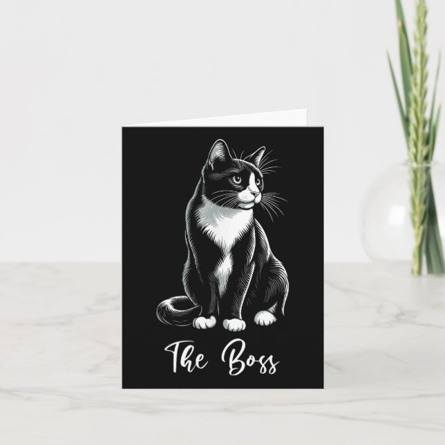 Chef Tuxedo Cat Lover Kitten Tuxedo Cat Owner Kort (Framsida)