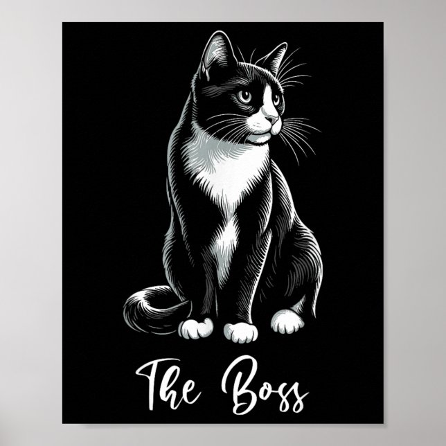 Chef Tuxedo Cat Lover Kitten Tuxedo Cat Owner Poster (Framsidan)
