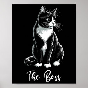 Chef Tuxedo Cat Lover Kitten Tuxedo Cat Owner Poster