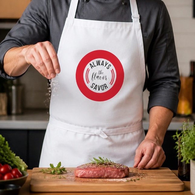 Chef Typography | Savorera Smaken Alltid Förkläde (Skapare uppladdad)