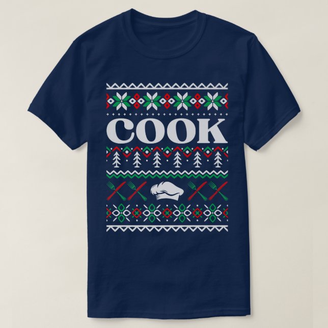 Chef Ugly jul Cook Matching Culinary T Shirt (Design framsida)