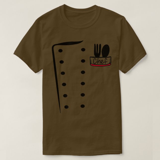 Chef Uniform Funny Cook Costume T Shirt (Design framsida)