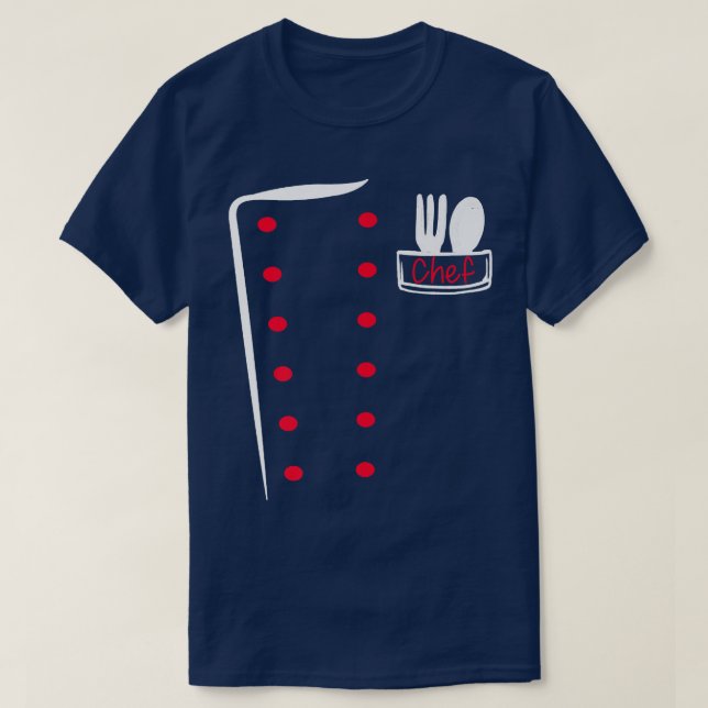 Chef Uniform Funny Cook Costume T Shirt (Design framsida)