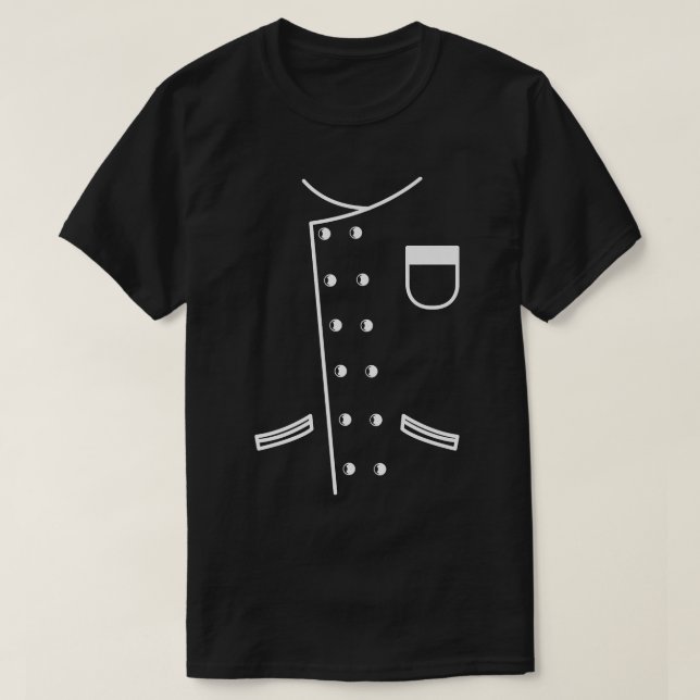 Chef Uniform Jacka Funny Cook Cooking T Shirt (Design framsida)