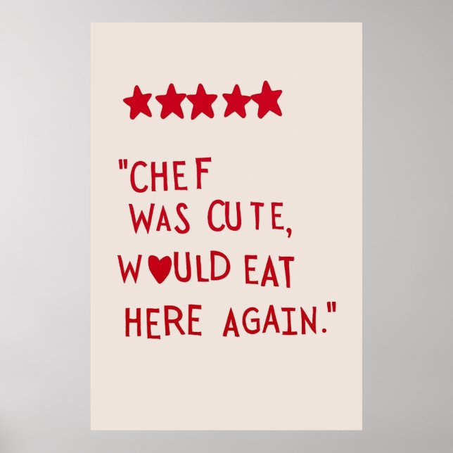 Chef var söt poster (Framsidan)
