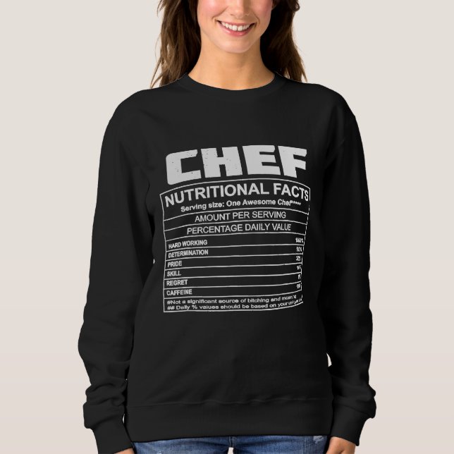 Chef Vitome Nutrition Facts for Manar T Shirt (Framsida)