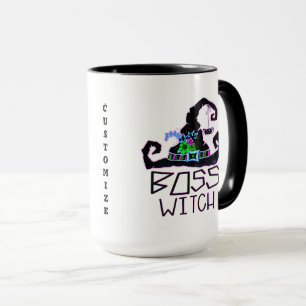 Chef Witch Funny Hat Anpassade Halloween Mugg