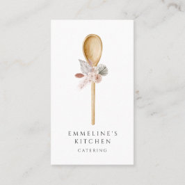 Chef Wooden Spoon with Blommigt Catering Visitkort