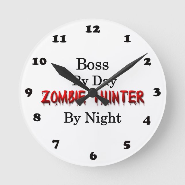 Chef/Zombie Hunter Rund Klocka (Framsida)
