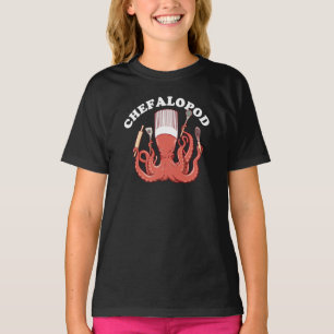 Chefalopod Octopus Chef Funny Pun T Shirt