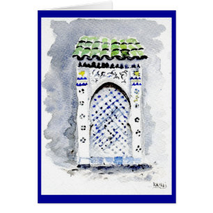 CHEFCHAOUEN-DÖRRÖPPNING HÄLSNINGSKORT