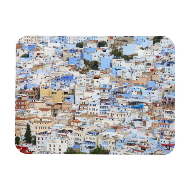 Chefchaouen, Marocko Magnet (Horisontell)