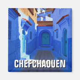 Chefchaouen Marocko Travel Magnet