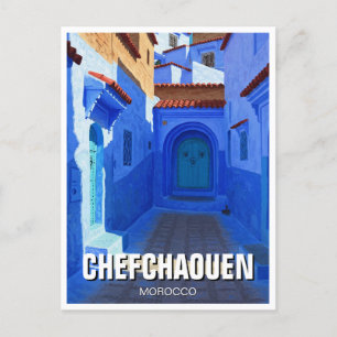 Chefchaouen Marocko Travel Vykort