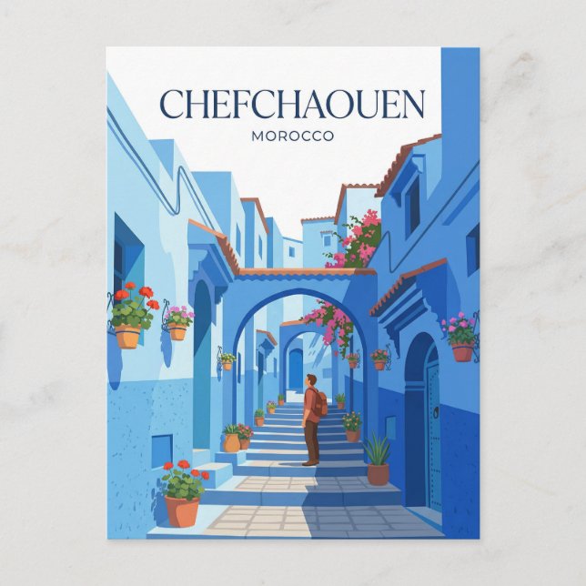 Chefchaouen Marocko Vykort (Framsida)