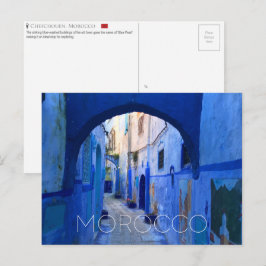 Chefchouen, vykort för Marocko