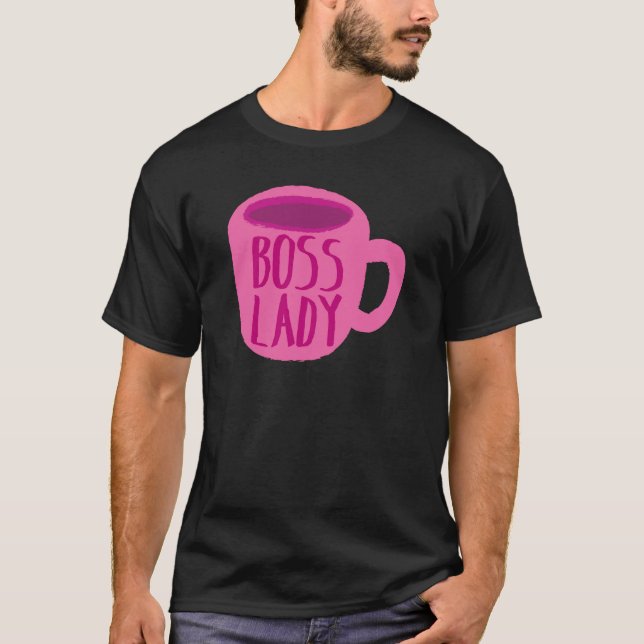 CHEFdam med en rosa kaffekopp Tröja (Framsida)