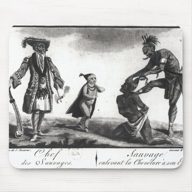 Chefen av vildarna som skalperar hans fiende musmatta (Framsidan)