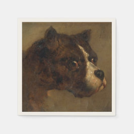 Chefen för en bulldog (av Théodore Géricault) Pappersservett