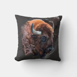 Chefen för en europeisk bison kudde