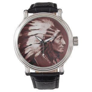 Chefen för indian (Brown) Armbandsur