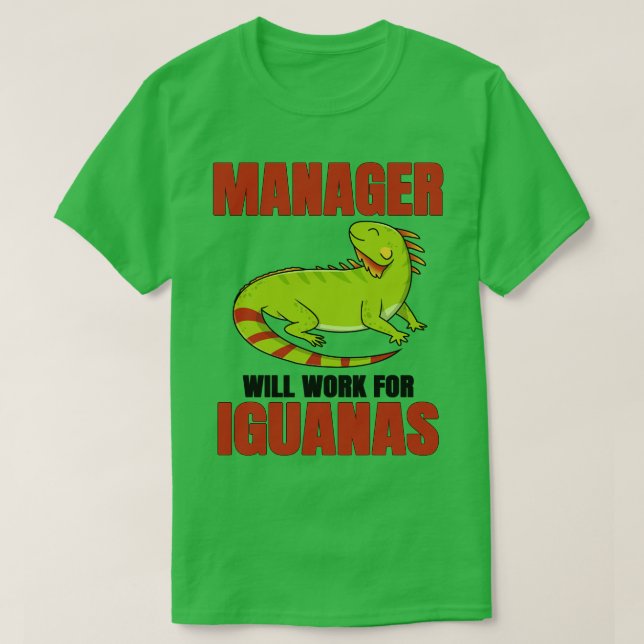 Chefen kommer att arbeta för Iguanas T Shirt (Design framsida)