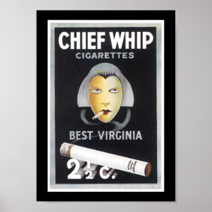 Chefen piskar cigarettannonseringen poster