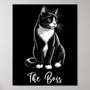 Chefen Smokingkatt Älskare Kittel Smokingkatt Ägar Poster