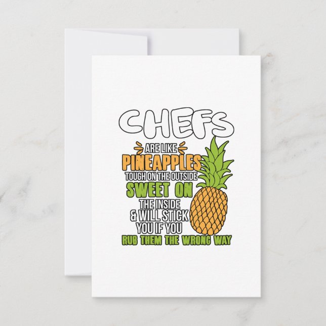 Chefer är som ananas. tack kort (Framsida)