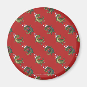 Chefer och Svan Festive TRex Mönster Magnet