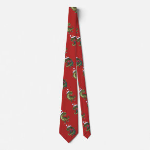 Chefer och Svan Festive TRex Mönster Slips