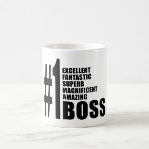 Cheferfödelsedaggåvor: Numrera en chef Kaffemugg