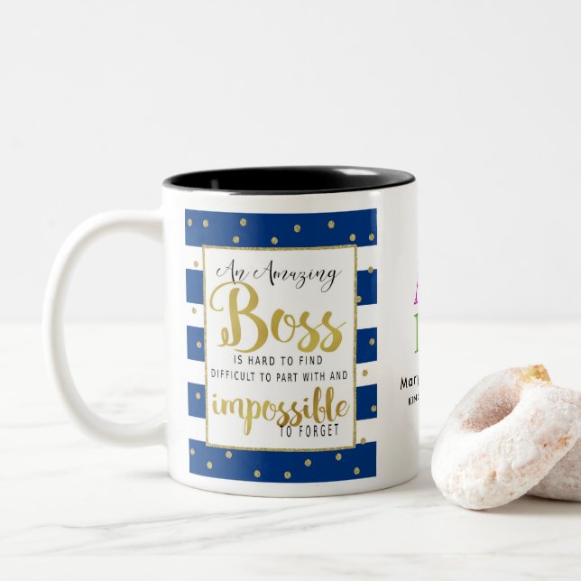 CHEFMUGG - TACKCHEFmarin och guld Två-Tonad Mugg (Med munk)