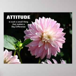 Chefpresenter Kontorsmotivations ATTITYD Blommig Poster