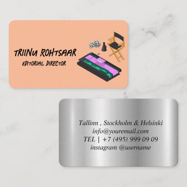 Chefredaktör Visitkort (Fram/baksida)