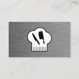 Chefs Hat Butcher Knivar Visitkort