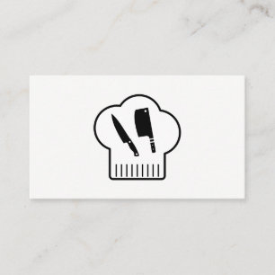 Chefs Hat Butcher Knivar Visitkort