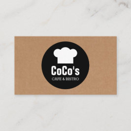 Chef's Hat Circle - Cardboard Box Visitkort