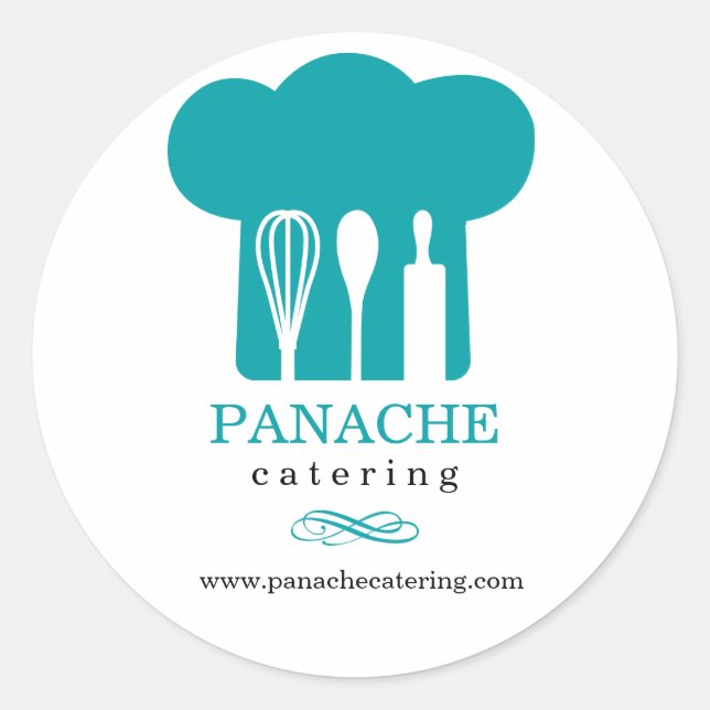 Chefs Hat-kampanjmärke Runt Klistermärke (Framsida)