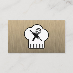 Chefs Hat Rolling Pin Whisk Visitkort
