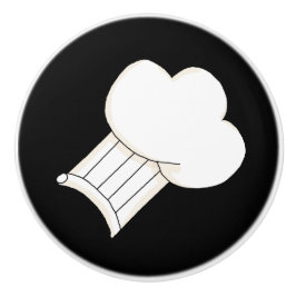 Chefs hat tecknad keramisk knopp