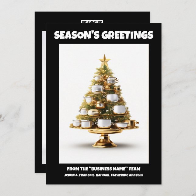 Chefs Julgran helgdag Business catering Julkort (Fram/baksida)