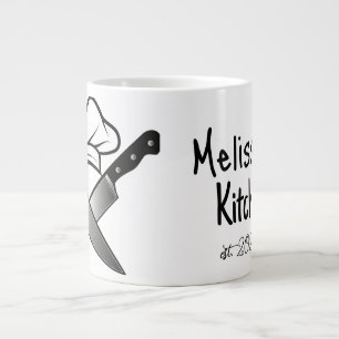 Chefs Knivar och Hat Monogrammed kaffe Mugg Jumbo Mugg