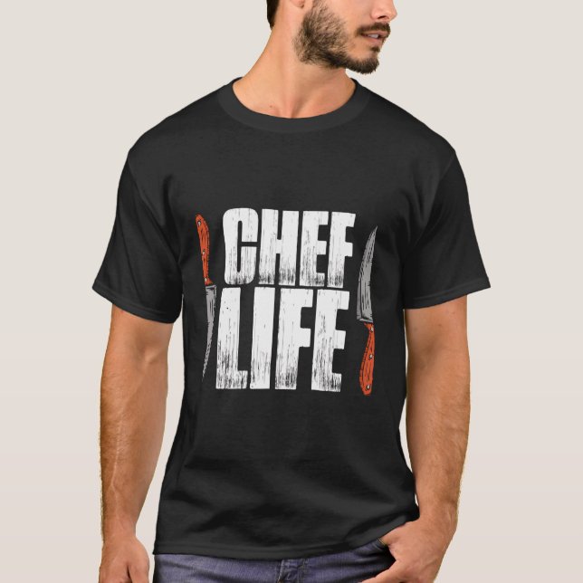 Chef's Life Cooking Butcher Culinary Art Cuisine C T Shirt (Framsida)