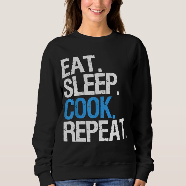 Chefs Life-rotation Ött viloläge Cook Repeat Profe T Shirt (Framsida)